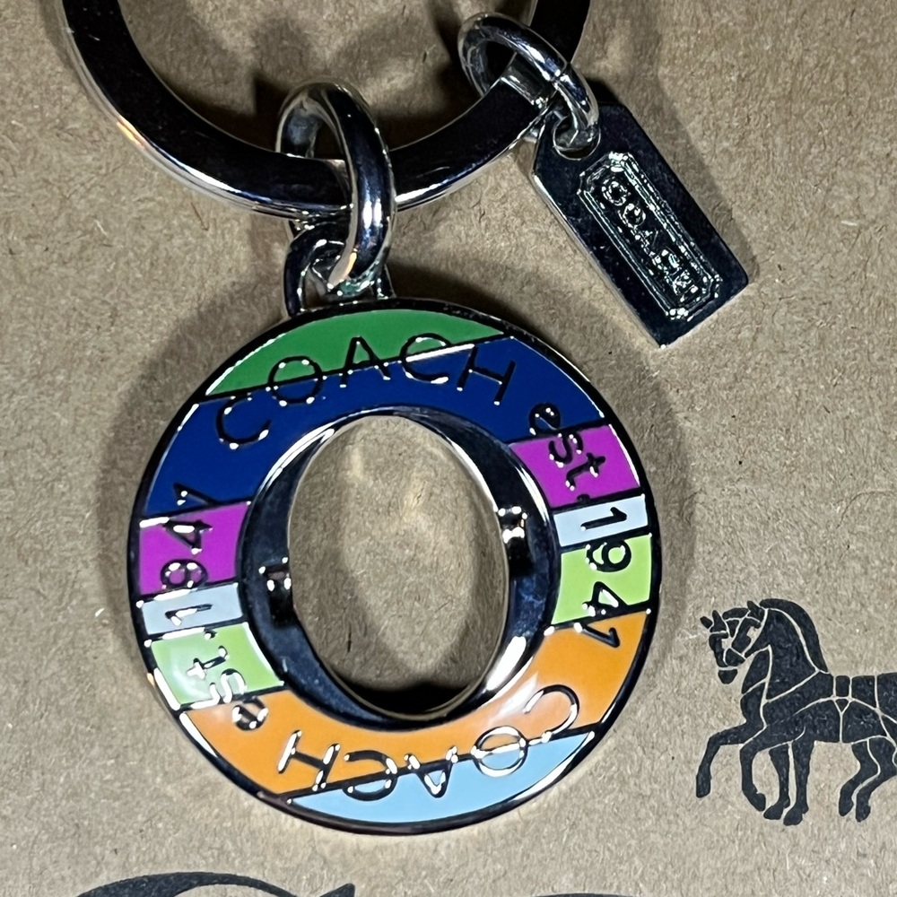 COACH ๐NWT Rainbow Keychain/Bagcharm Vintage Legacy Y2K - Picture 4 of 9